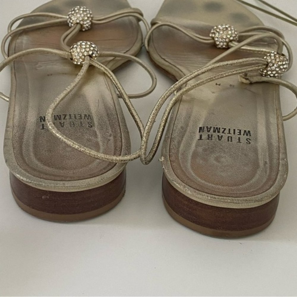 Stuart Weitzman Y2k Kitten Heels Sandals In Silve… - image 5